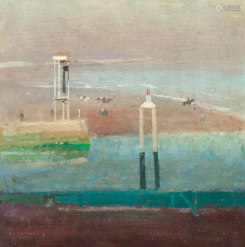 Camber Sands Frederick Cuming R.A., N.E.A.C.(British, born 1930)