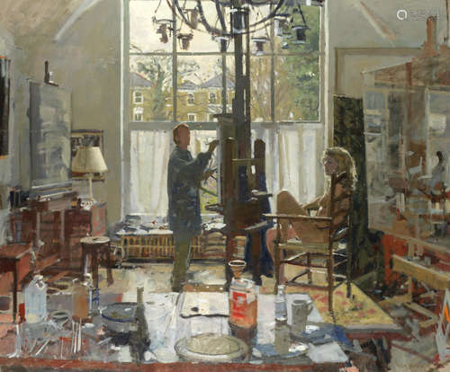 Artist and Model Ken Howard R.A.(British, born 1932)