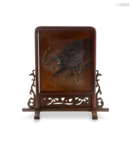 A table screenMeiji period (1868-1912), late 19th century Mitsutsugu (active late 19th century)