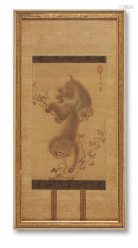 MonkeysMeiji era (1868-1912), late 19th century Kamata Gansen (1844-?)