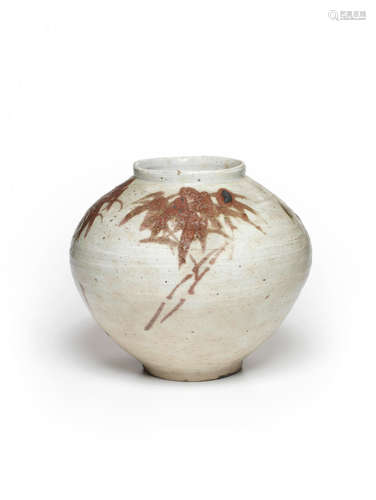 Joseon dynasty (1392-1897), 18th century A copper-decorated porcelain jar