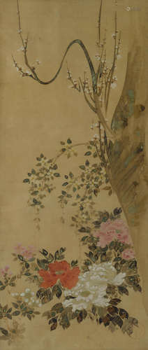 Flowers and grasses of the four seasonsEdo period (1615-1868), 18th/19th century Style of Sotatsu