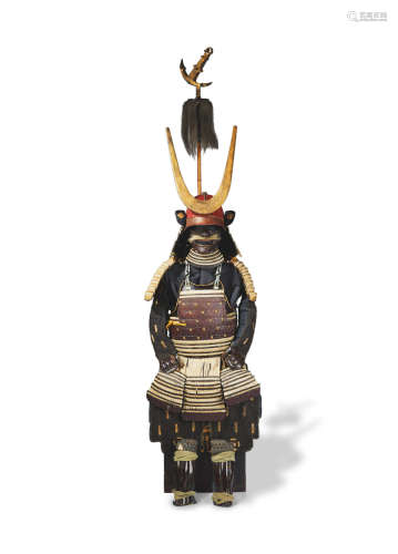 Edo period (1615-1868), 18th century A suit of armor with an unusual sashimono (standard)
