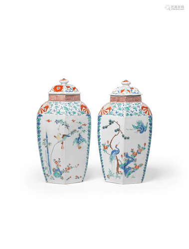 Arita ware, Kakiemon type, Edo period (1615-1868), 1670-1690 An important pair of porcelain 