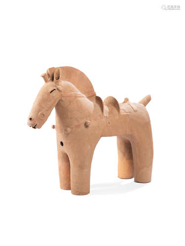 Kofun period (circa 598-710), 6th/7th century A Haniwa earthenware model of a horse