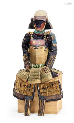 Edo period (1615-1868), 18th century A gold ishime-lacquer nerikawa armor