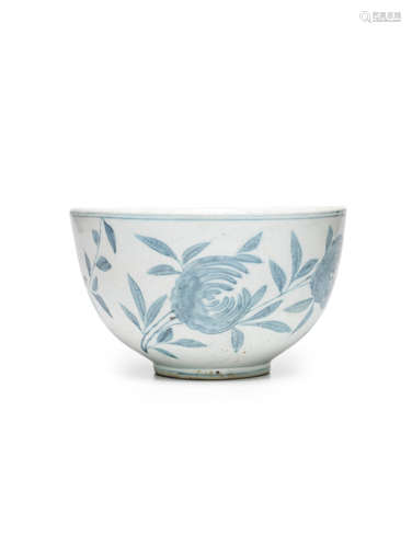 Joseon dynasty (1392-1897), 18th/19th century A blue and white deep porcelain bowl