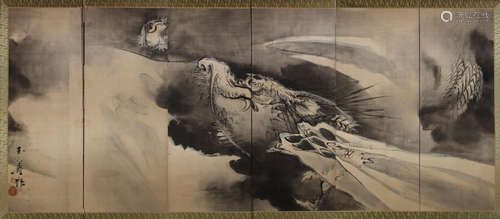 A rain dragonMeiji era (1868-1912), late 19th century  Gyokushu (active late 19th century)