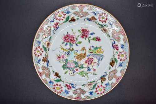 A fine pair Chinese Qianlong Emperor Period famille rose dishes- 18th century