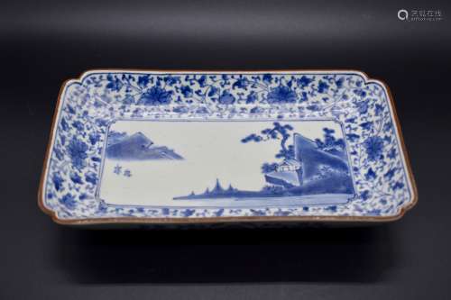 A Japanese rectangular Arita dish- 18th century