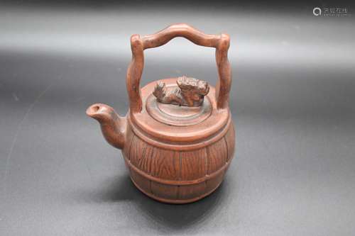 A large yixing teapot- 19th century