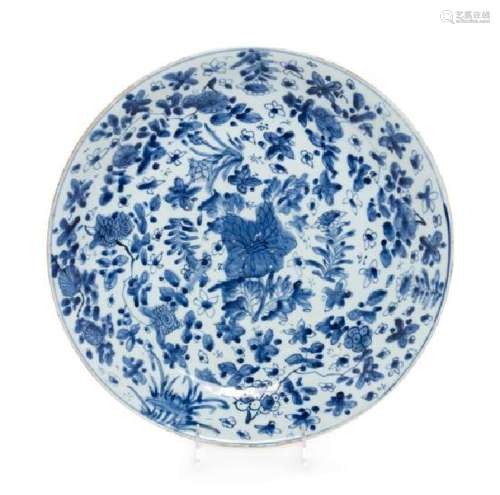 * A Chinese Export Blue and White Porcelain Charger