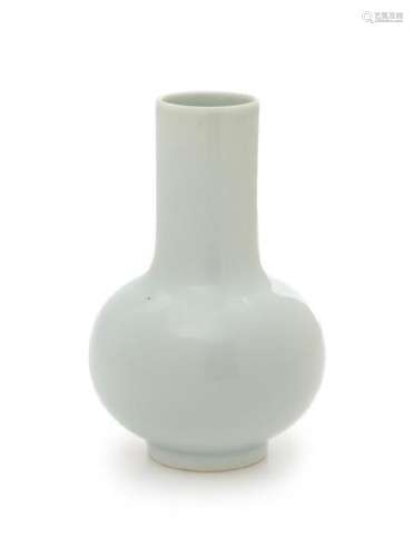 A White Glazed Porcelain Bottle Vase Height 5 3/4
