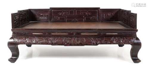 * A Hardwood Couch Bed, Luohan Chuang Height 36 x