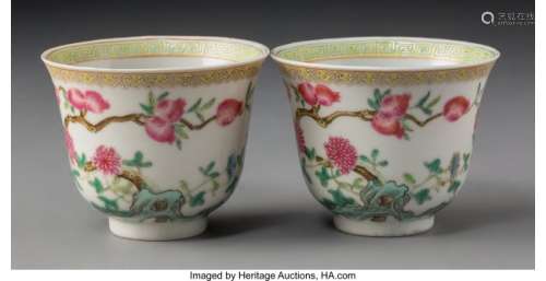 78186: A Pair of Chinese Famille Rose Enameled Porcelai