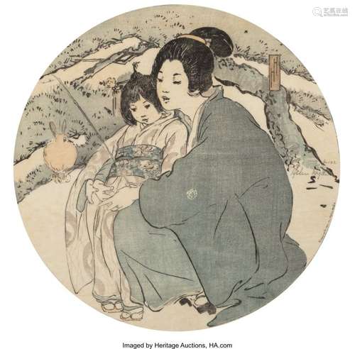 78424: Helen Hyde (American, 1868-1919) Three Woodblock