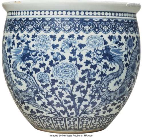 78173: A Large Chinese Blue and White Porcelain Jardini
