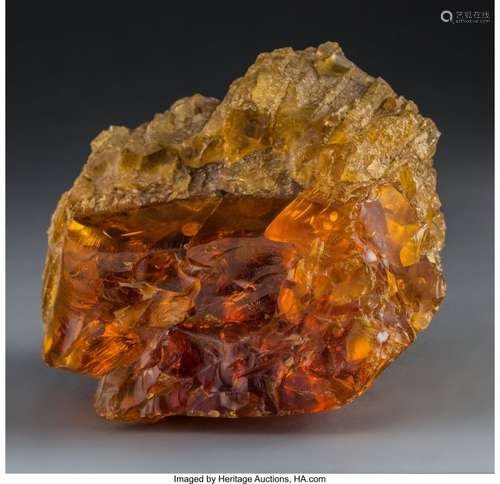 78265: A Large and Unpolished Amber Specimen 6-3/4 x 8