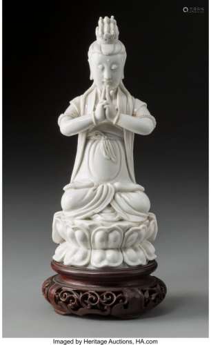 78159: A Chinese Dehua Porcelain Seated Guanyin Figure