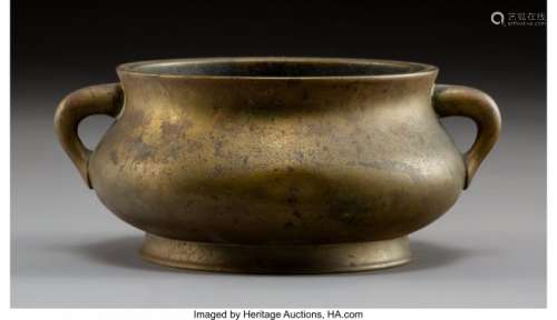 78223: A Chinese Gilt Bronze Censer, Qing Dynasty Marks