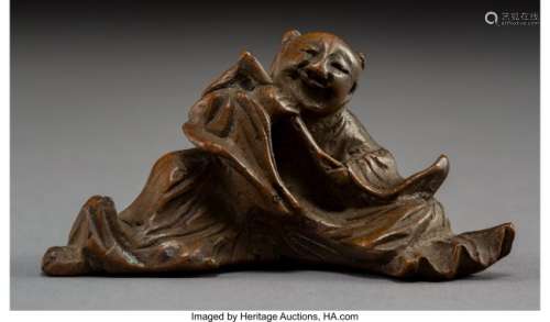 78259: A Chinese Carved Bamboo Figure, Qing Dynasty 1-3