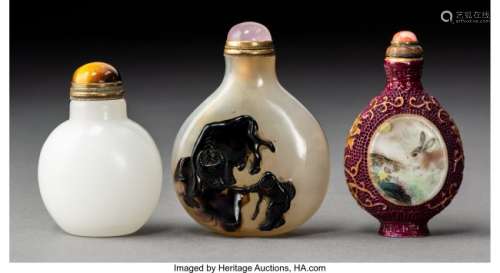 78024: A Group of Three Various Chinese Snuff Bottles,