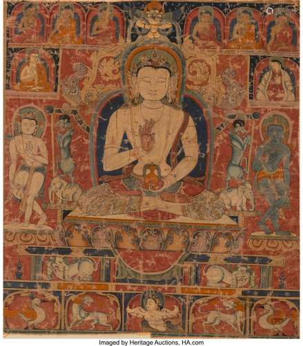 78356: A Tibetan Thangka Depicting The Buddha Shakyamun