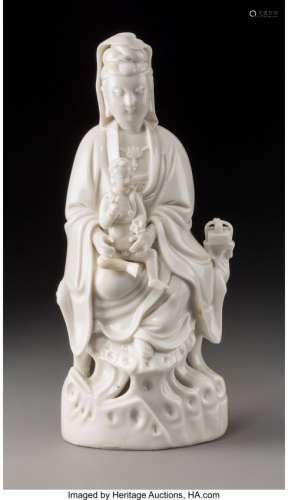 78161: A Chinese Dehua Porcelain Figure of Songzi Guany