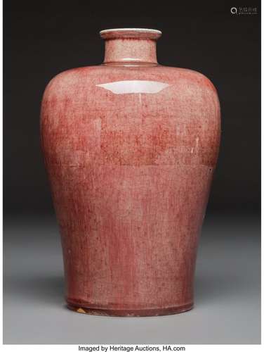 78146: A Chinese Langyao Glazed Porcelain Meiping Vase,