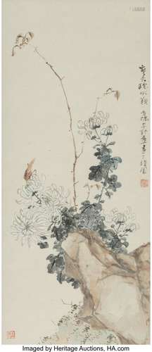 78346: Li Yewu (Chinese, 1899-1938) Chrysanthemum and I