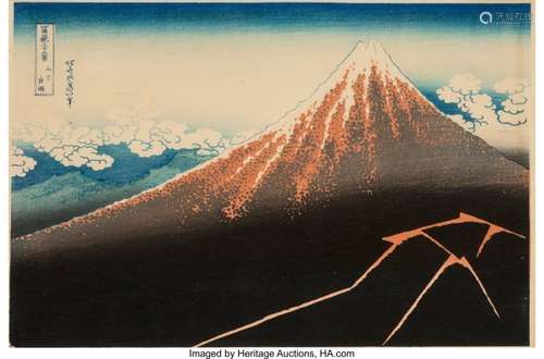 78418: Katsushika Hokusai (Japanese, 1760-1849) Rainsto