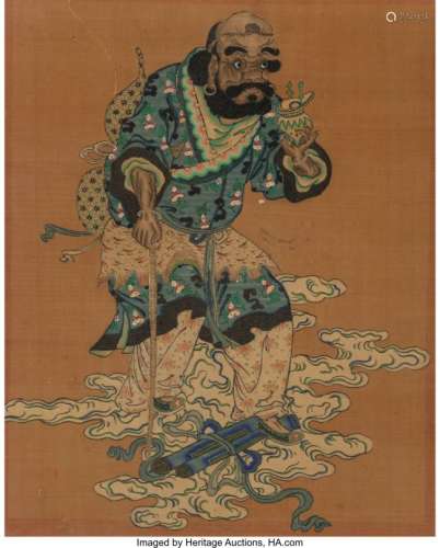 78274: A Chinese Kesi Silk Pictorial Textile, Qing Dyna