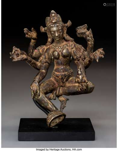 78367: A Nepalese Bronze Figure of Vasudhara, 13th-14th