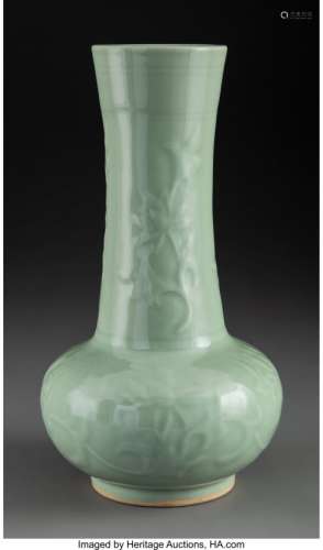 78167: A Chinese Douqing Celadon Glazed Porcelain Vase,