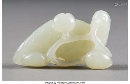 78066: A Chinese White Jade Bird Carving, Qing Dynasty