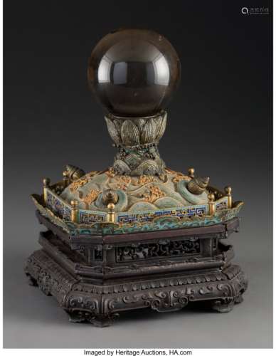78217: An Unusual Chinese Crystal Ball on Cloisonn�