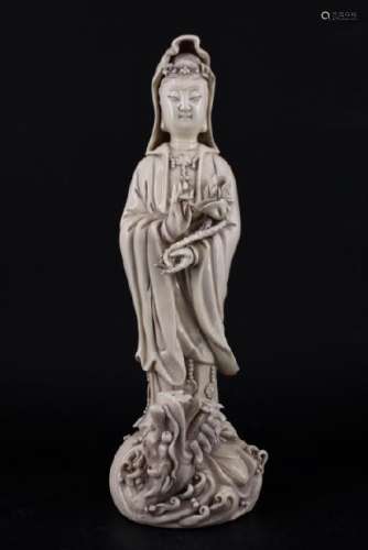 Qing Porcelain Dehuaci GuanYin Figure
