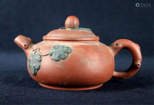 Old Chinese Zi Sha TeaPot Late-19th C.
