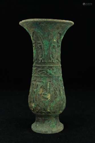 Chinese Old Dynasty Bronze Drinking Cup