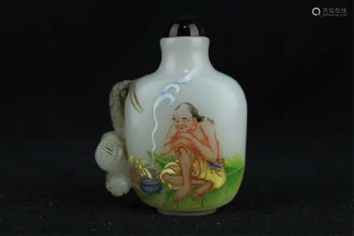 Chinese Qing Porcelain Enamel Snuff Bottle