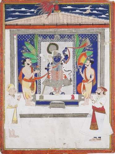 ECOLE DE MEWAR (Rajasthan, Actif XVIIIe/XIXe siècl...;