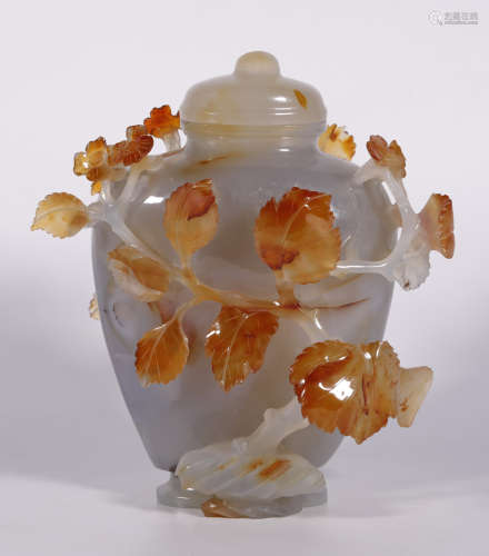 A Qing Carnelian 'Flower' Vase