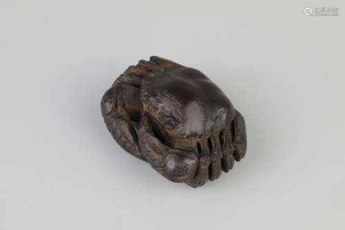 A Qing Zitan Carved Crab