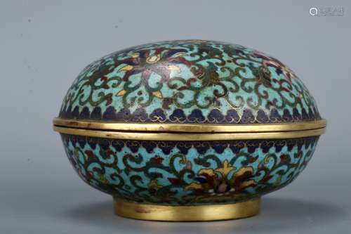 A Qing Cloisonne Enamel Covered Box