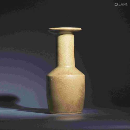 LONGQUAN KILN YELLOW GLAZED DISH MOUTH VASE