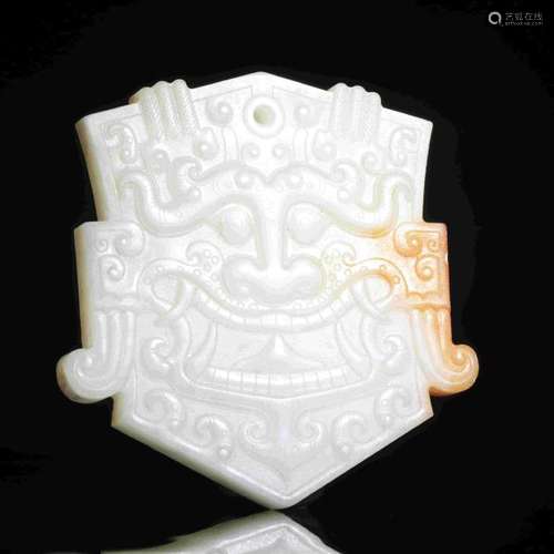 HETIAN JADE CARVED WITH ANIMAL PATTERN