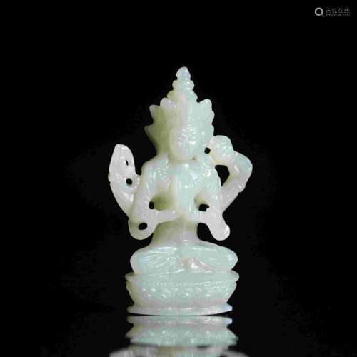 WHITE JADE BUDDHA STATUTE