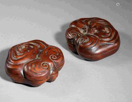 PAIR OF QING DYNASTY AGILAWOOD PERFUME BOX