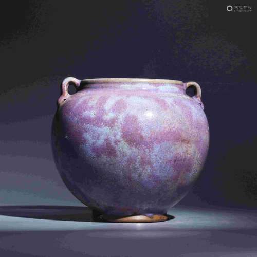 JUN KILN PURPLE GLAZED DOUBLE EAR JAR