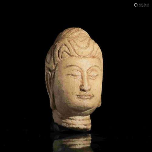 WHITE MARBLE BUDDHA HEAD